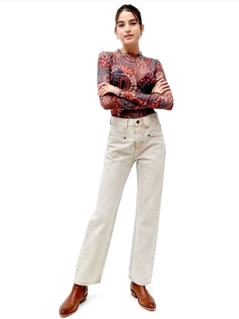 BDG Urban Outfitters beige cowboy jeans straight relaxed fit